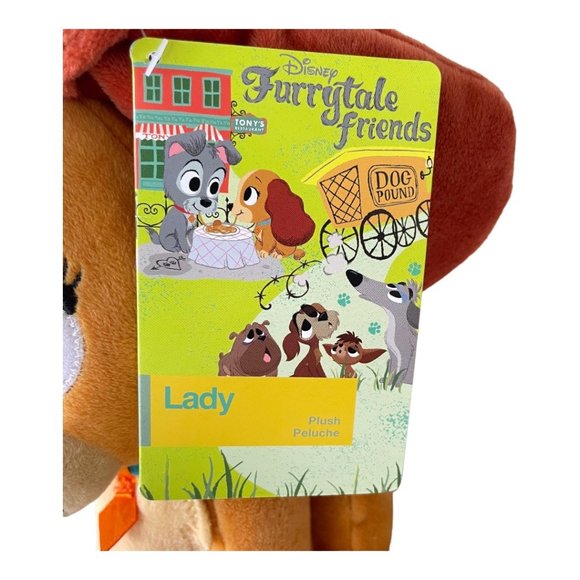 Disney Store Lady and the Tramp Lady Disney Furrytale Friends Dog Puppy Plush - Picture 4 of 6